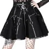 Jupe RESTYLE 'black Circle Moon' -Vêtements Gothiques eng pl gothic black short moon mistress skirt 2052 12 900