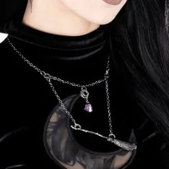 Collier RESTYLE 'broomstick' -Vêtements Gothiques eng pl gothic witch broomstick necklace silver 2018 4 900
