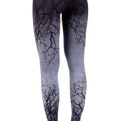 Leggings RESTYLE 'dark Forest' -Vêtements Gothiques eng pl ombre leggings tree gradient trousers gray branches 1462 41 900