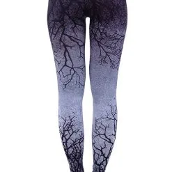 Leggings RESTYLE 'dark Forest' -Vêtements Gothiques eng pl ombre leggings tree gradient trousers gray branches 1462 8 900