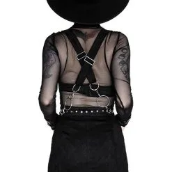 Jupe Suède RESTYLE 'Occulte Fashion' -Vêtements Gothiques eng pl studded suede skirt black gothic short skirt 1977 14 900