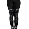 Leggings RESTYLE 'twin Moon' -Vêtements Gothiques eng pl twin moon gothic leggings with moon print 1974 1 900