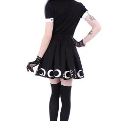 Chemisier Occulte Manches Courtes RESTYLE -Vêtements Gothiques eng pl white collar with embroidery gothic blouse moon child shirt 1605 14 900