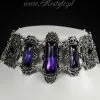 Collier Gothique Victorien RESTYLE Violet -Vêtements Gothiques eng pm gothic choker victorian necklace rectangle stones vivian violet 1159 3 900