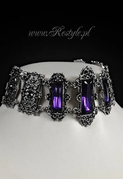 Collier Gothique Victorien RESTYLE Violet 4 Collier Gothique Victorien RESTYLE Violet – Image 2