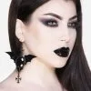 Paire De Boucles D'oreilles KILLSTAR 'Evil Intention' -Vêtements Gothiques evil intentions earrings black b x1600 900