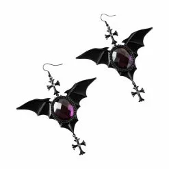 Paire De Boucles D'oreilles KILLSTAR 'Evil Intention' -Vêtements Gothiques evil intentions earrings b front 1 x1600 900