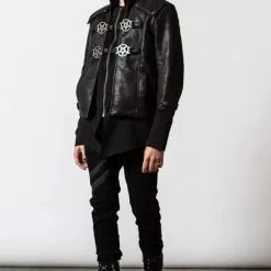 Veste Unisexe KILLSTAR 2 En 1 'Faustus' -Vêtements Gothiques faustus hood jacket d x1600 900