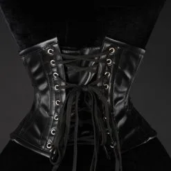 DISCOBOLE Serre-taille Gothique Simili Cuir 7 DISCOBOLE Serre-taille Gothique Simili Cuir -Vêtements Gothiques faux leather waist cincher 3 900