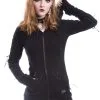Veste Zippée Gothique VIXXSIN -Vêtements Gothiques fawn hood black vixxsin 10 900