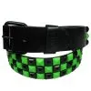 DISCOBOLE Ceinture Cloutée Verte Et Noire