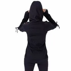 Veste Zippée VIXXSIN 'Garden Skull' 7 Veste Zippée VIXXSIN 'Garden Skull' -Vêtements Gothiques garden skull hood black vixxsin 21 900