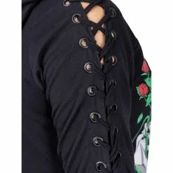 Veste Zippée VIXXSIN 'Garden Skull' 9 Veste Zippée VIXXSIN 'Garden Skull' -Vêtements Gothiques garden skull hood black vixxsin 31 900
