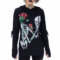 Veste Zippée VIXXSIN 'Garden Skull' 8 Veste Zippée VIXXSIN 'Garden Skull' -Vêtements Gothiques garden skull hood black vixxsin 41 900