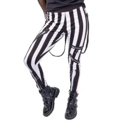Leggings HEARTLESS 'ghosted' -Vêtements Gothiques ghosted leggings ladies black white heartless 3 900