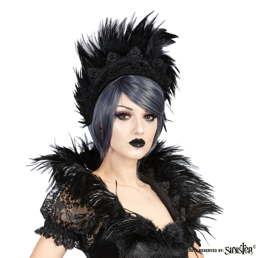 Diadème Gothique SINISTER En Velours 6 Diadème Gothique SINISTER En Velours – Image 4