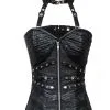 DISCOBOLE Corset Gothique Noir 'miss Sirenia' -Vêtements Gothiques h3862 03