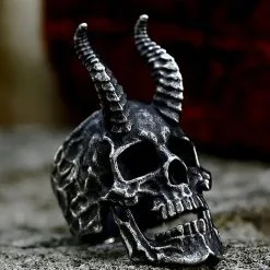 DISCOBOLE Bague Crâne De Démon