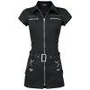 Robe Gothique H&R LONDON 'black Bondage' -Vêtements Gothiques handrstrappeddress1 550x750 0 550
