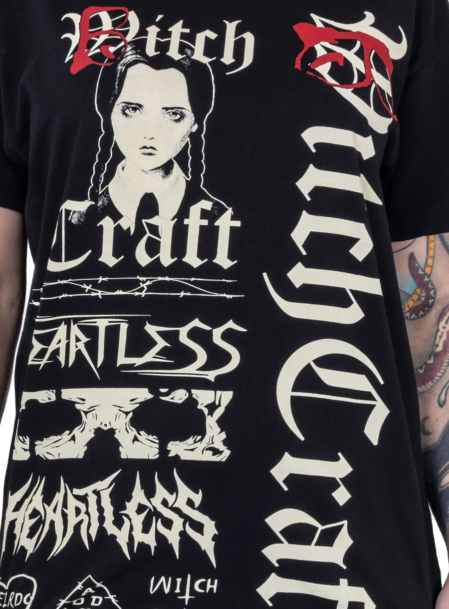 Heartless T-shirt Mercredi Addams 'Bitch Craft' 5 Heartless T-shirt Mercredi Addams 'Bitch Craft' – Image 3