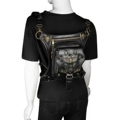 DISCOBOLE Sacoche Multi-positions En Simili Cuir 11 DISCOBOLE Sacoche Multi-positions En Simili Cuir -Vêtements Gothiques hg135 5 1 900