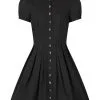 Robe Occulte HELL BUNNY 'samara' -Vêtements Gothiques hlb40102 samara dress blk 10 900