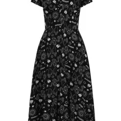 Robe Longue HELL BUNNY 'Hello Goodbye' 12 Robe Longue HELL BUNNY 'Hello Goodbye' -Vêtements Gothiques hlb40188 hello goodbye dress blk 10 large 900