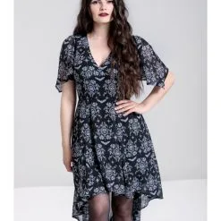 Robe Légère HELL BUNNY 'Lost Whispers' -Vêtements Gothiques hlb40189 lost whispers dress blk 011 900