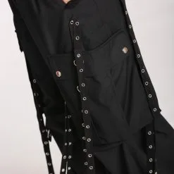 Pantalon Baggy Femme HELL BUNNY 'Kraken' 13 Pantalon Baggy Femme HELL BUNNY 'Kraken' -Vêtements Gothiques hlb50237 kraken trousers blk 02 900