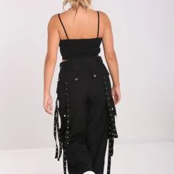 Pantalon Baggy Femme HELL BUNNY 'Kraken' 11 Pantalon Baggy Femme HELL BUNNY 'Kraken' -Vêtements Gothiques hlb50237 kraken trousers blk 05 900