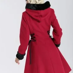 Manteau Lolita HELL BUNNY 'scarlet' -Vêtements Gothiques hlb80011 scarlet coat burgundy 05 1 9 900