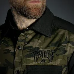 Surchemise Homme HYRAW 'Camo Flag' -Vêtements Gothiques hyraw chemise homme camo flag 3 900