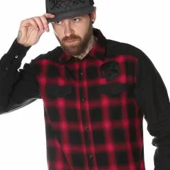 Chemise Homme HYRAW 'death' -Vêtements Gothiques hyraw chemise homme death shadow 3 900