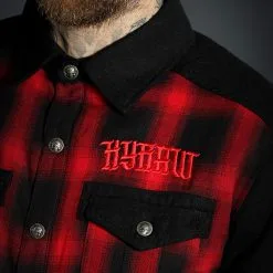 Surchemise Homme HYRAW 'Red Crew' 12 Surchemise Homme HYRAW 'Red Crew' -Vêtements Gothiques hyraw chemise homme red crew 4 900