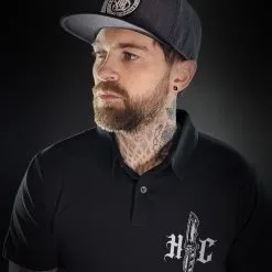 Polo Homme HYRAW 'da Crew' -Vêtements Gothiques hyraw polo da crew 4 900