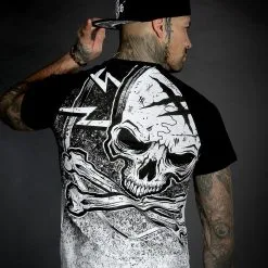 T-shirt Raglan HYRAW 'blazon' 8 T-shirt Raglan HYRAW 'blazon' -Vêtements Gothiques hyraw tee shirt raglan homme blazon white 3 900