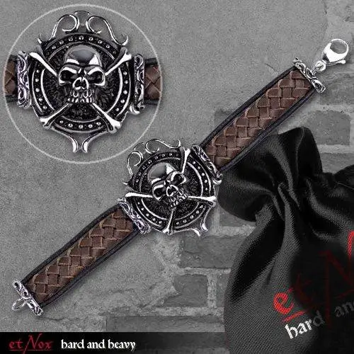 EtNox Bracelet Gothique Cuir Et Métal 3 EtNox Bracelet Gothique Cuir Et Métal