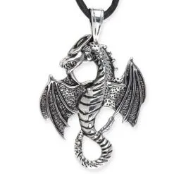 EtNox Pendentif Dragon En Acier Inoxydable