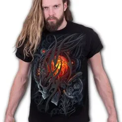 T-shirt Noir SPIRAL 'steampunk Skull' -Vêtements Gothiques image zoom154 900