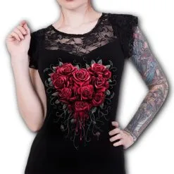 Haut Gothique SPIRAL 'bleeding Heart' -Vêtements Gothiques image zoom352 900