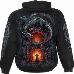 Sweat Capuche Dark Wear SPIRAL 'Dragon's Lair' -Vêtements Gothiques images31 900