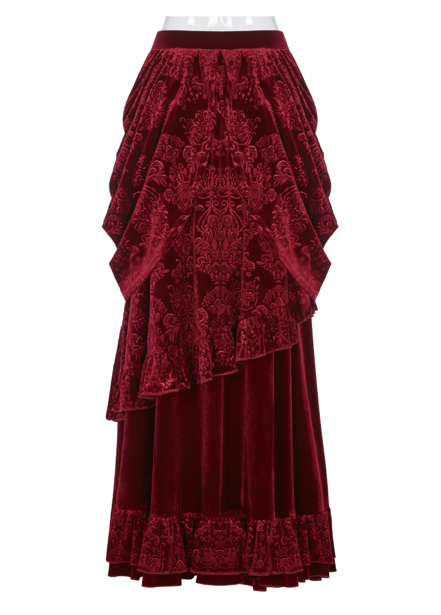 Jupe Victorienne Rouge PUNK RAVE 'blood Empera' 4 Jupe Victorienne Rouge PUNK RAVE 'blood Empera' – Image 2