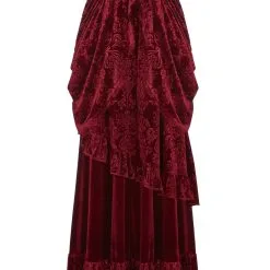 Jupe Victorienne Rouge PUNK RAVE 'blood Empera'