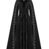 Long Manteau Gothique Punk Rave 'Goth Queen' -Vêtements Gothiques img 1037 900