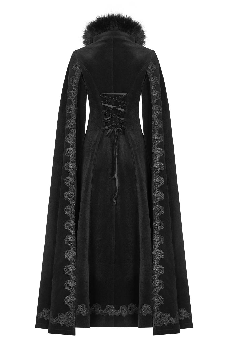 Long Manteau Gothique Punk Rave 'Goth Queen' 4 Long Manteau Gothique Punk Rave 'Goth Queen' – Image 2