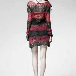 Haut Noir Et Rouge PUNK RAVE 'apocalypse 2022' -Vêtements Gothiques img 4491 900