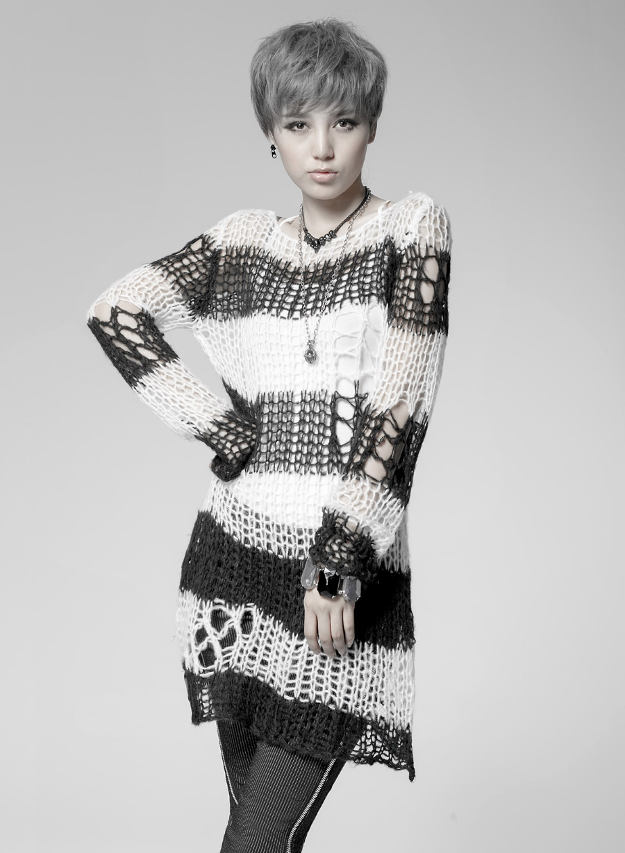 Haut Noir Et Blanc PUNK RAVE 'apocalypse 2022' 3 Haut Noir Et Blanc PUNK RAVE 'apocalypse 2022'