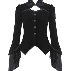 Veste Velours DARK IN LOVE 'hunila' 9 Veste Velours DARK IN LOVE 'hunila' -Vêtements Gothiques jw172 000 900