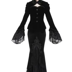 Veste Velours DARK IN LOVE 'hunila' 12 Veste Velours DARK IN LOVE 'hunila' -Vêtements Gothiques jw172 105 900