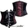 Serre-taille Gothique Noir Et Rouge SINISTER 2 Serre-taille Gothique Noir Et Rouge SINISTER -Vêtements Gothiques k062 velvetandtaffetaunderbustcorsetbysinister 03
